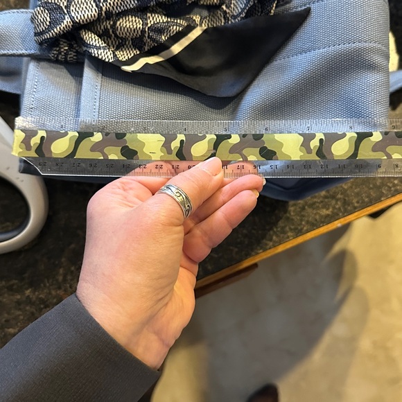 Coach Light Blue Canvas Cargo Tote with Coach Scarf included - Picture 14 of 14